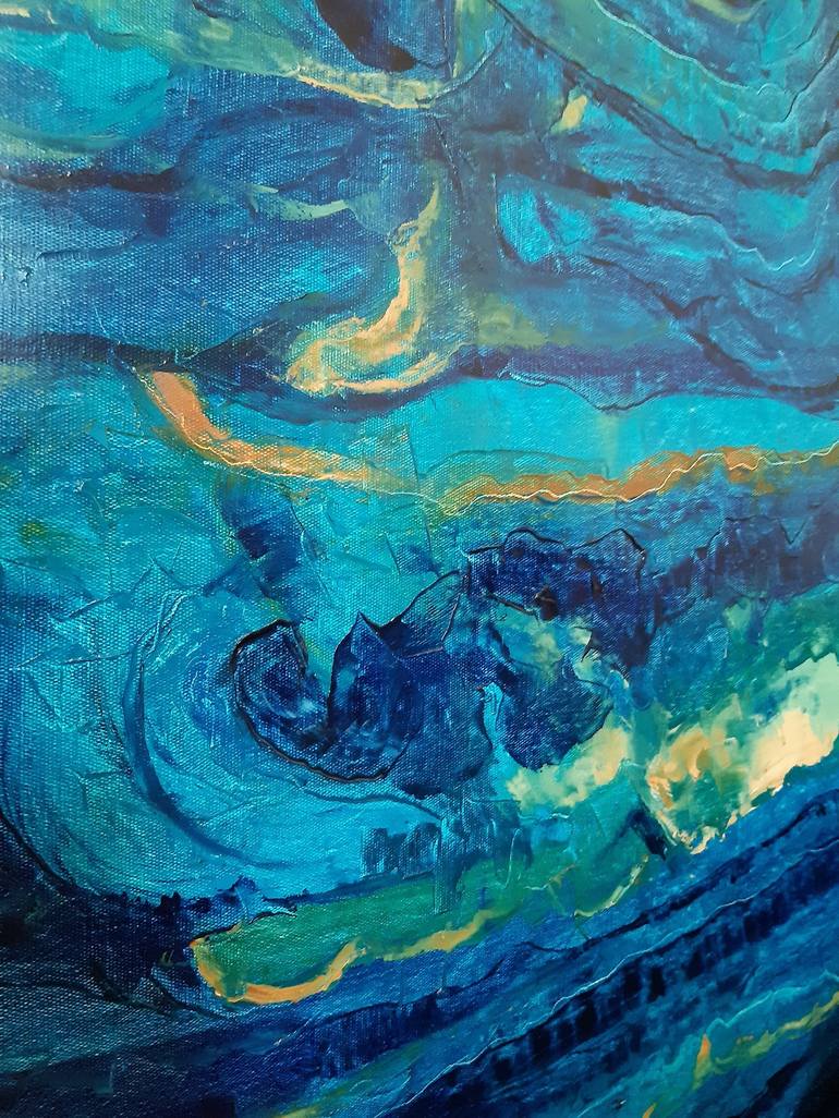 Original Abstract Expressionism Seascape Painting by Tigran Mamikonyan