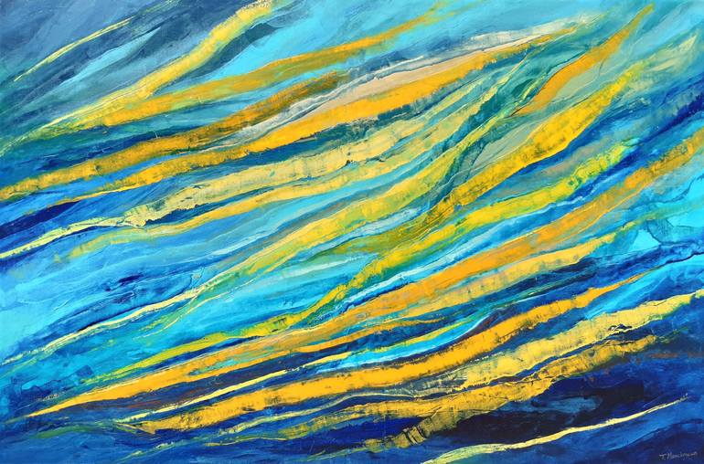 Sunrise In The Ocean 100 150cm Painting By Tigran Mamikonyan Saatchi Art