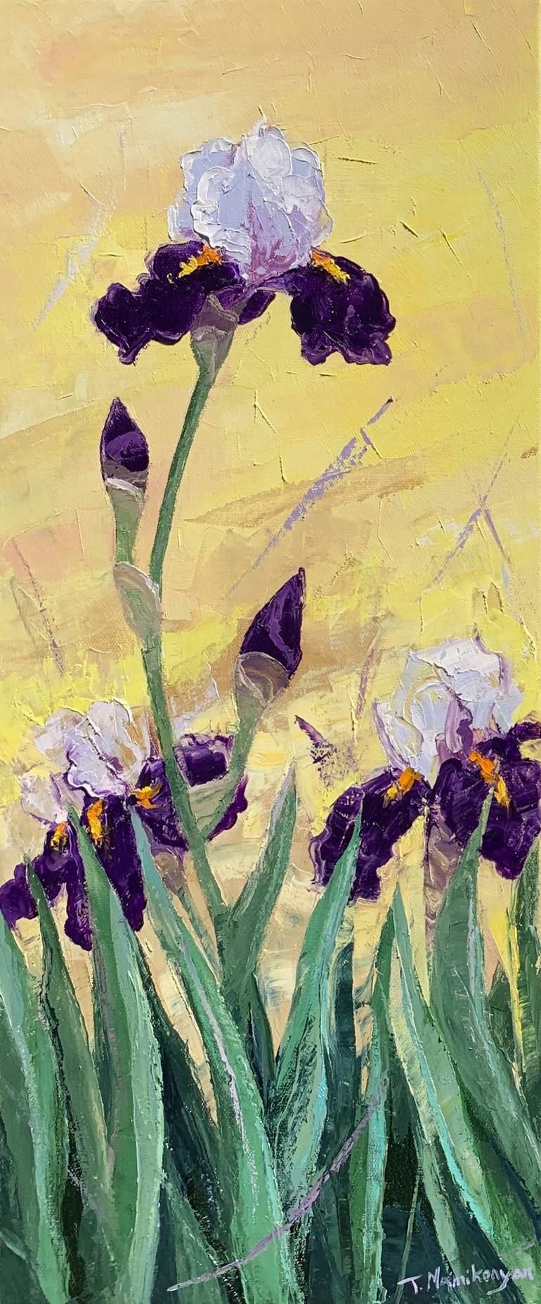 Original Impressionism Floral Painting by Tigran Mamikonyan