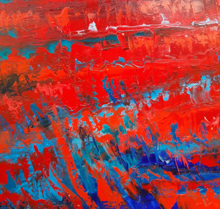 Original Abstract Landscape Painting by Tigran Mamikonyan
