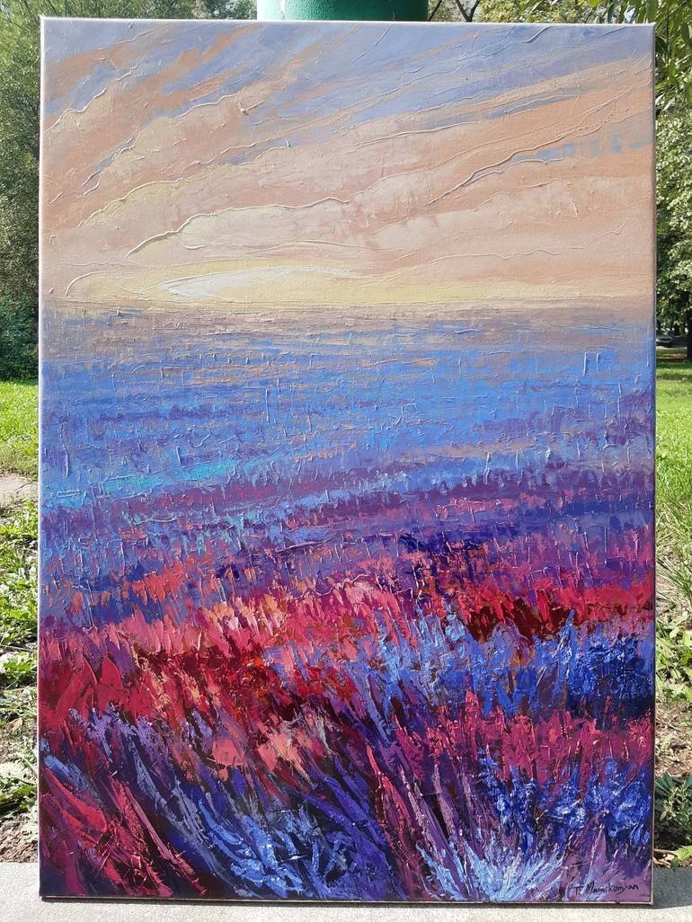 Original Abstract Landscape Painting by Tigran Mamikonyan