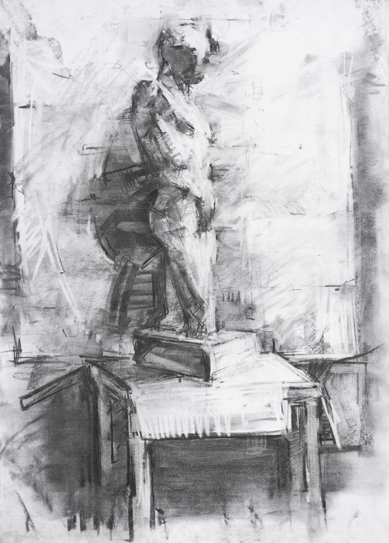 Statue charcoal drawing Drawing by Mike Michailidis | Saatchi Art