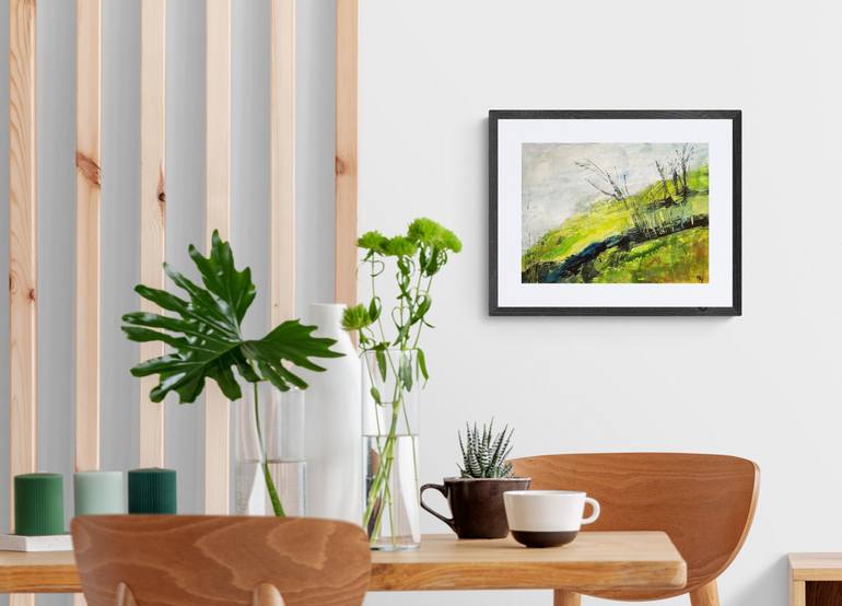 Original Abstract Landscape Painting by Natalie Aleksejeva