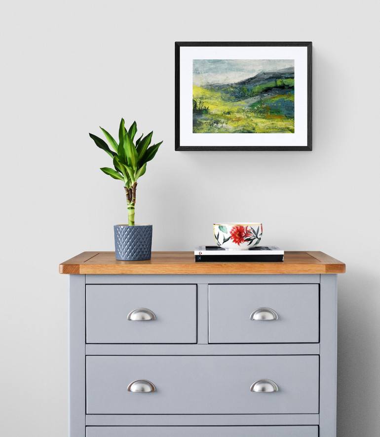 Original Abstract Landscape Painting by Natalie Aleksejeva