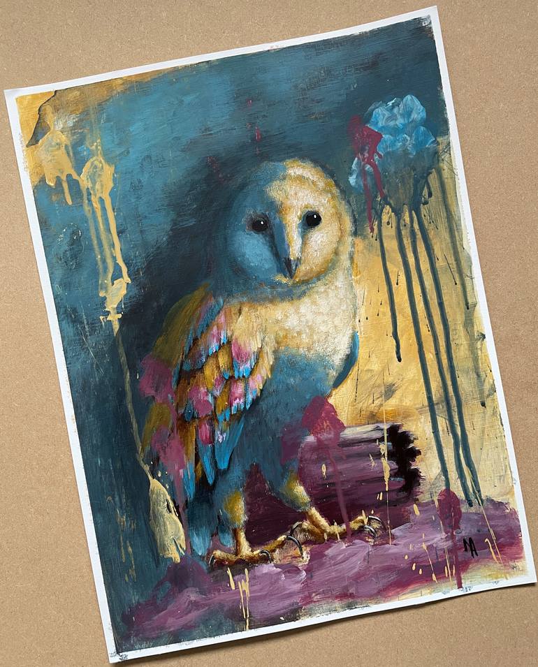 Original Abstract Animal Painting by Natalie Aleksejeva