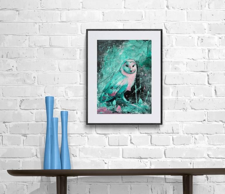 Original Abstract Animal Painting by Natalie Aleksejeva