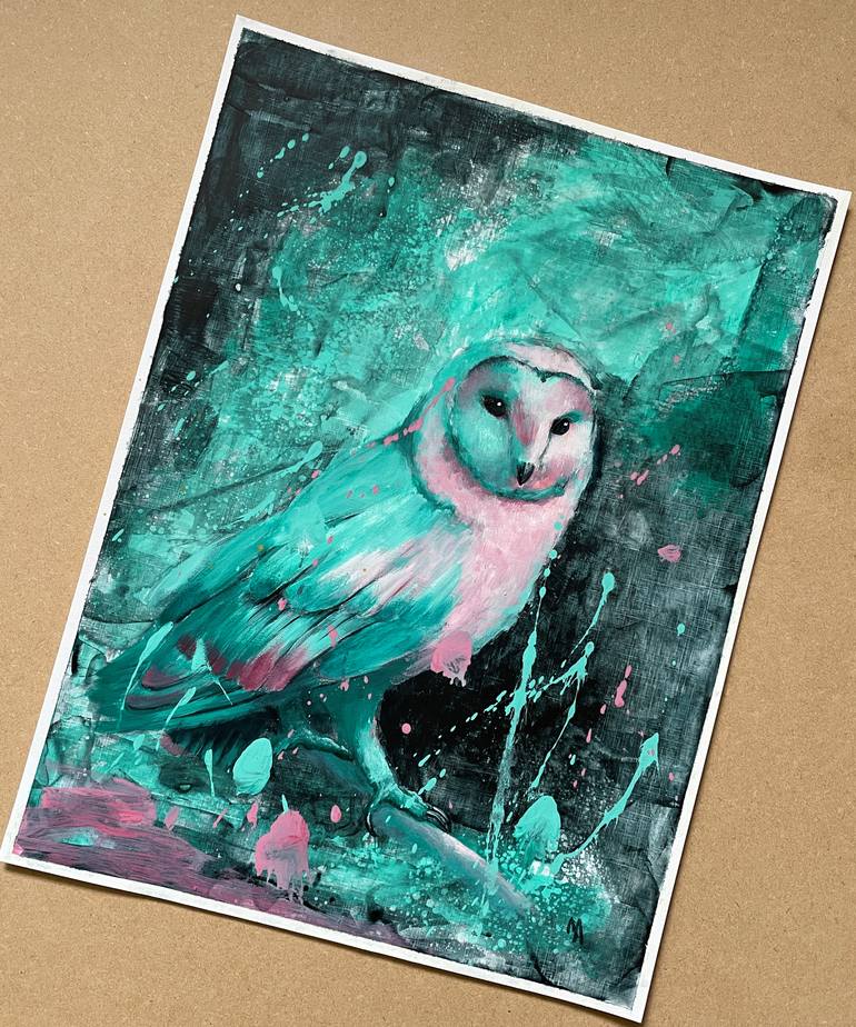 Original Abstract Animal Painting by Natalie Aleksejeva