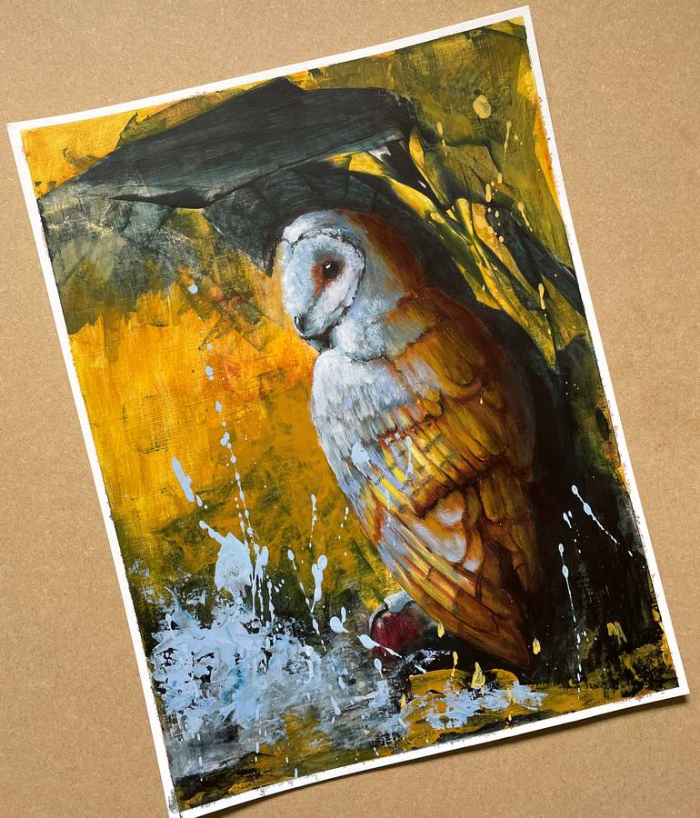 Original Abstract Animal Painting by Natalie Aleksejeva