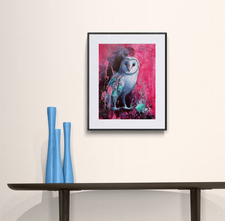 Original Abstract Animal Painting by Natalie Aleksejeva