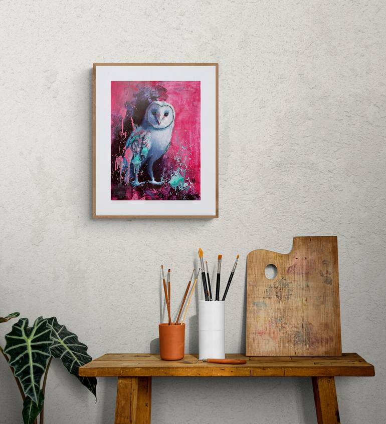 Original Abstract Animal Painting by Natalie Aleksejeva