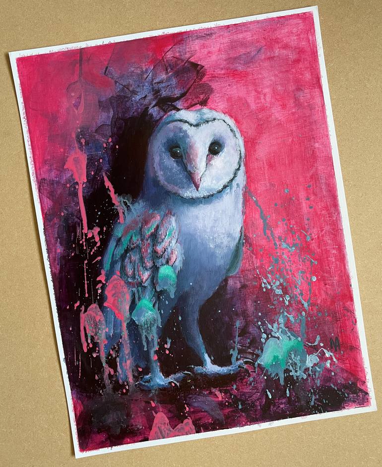 Original Abstract Animal Painting by Natalie Aleksejeva