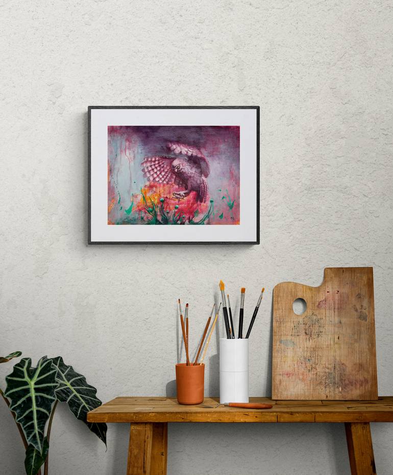 Original Abstract Animal Painting by Natalie Aleksejeva