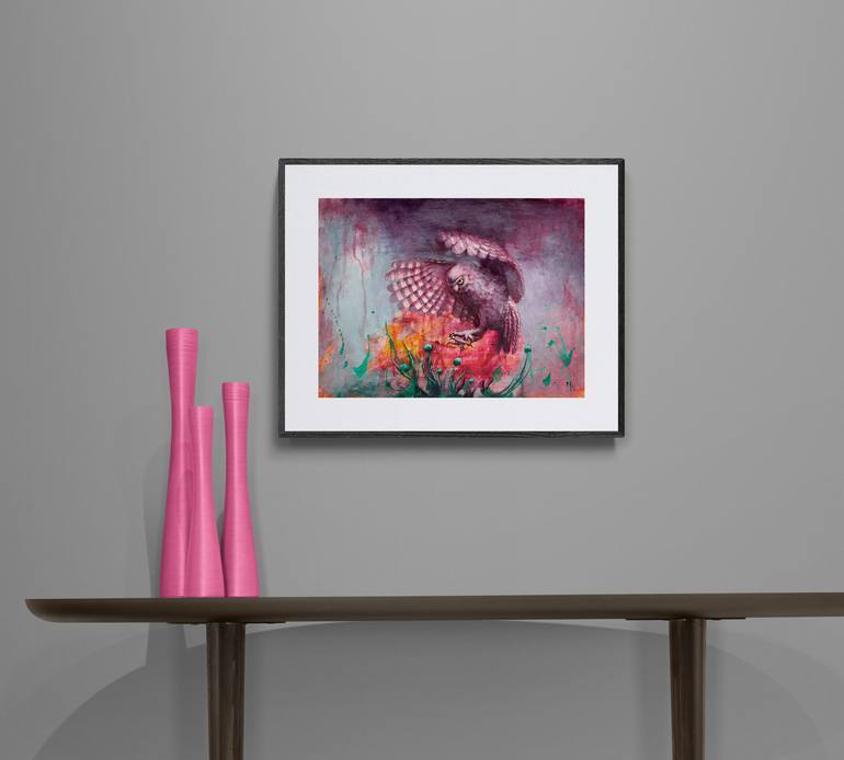 Original Abstract Animal Painting by Natalie Aleksejeva