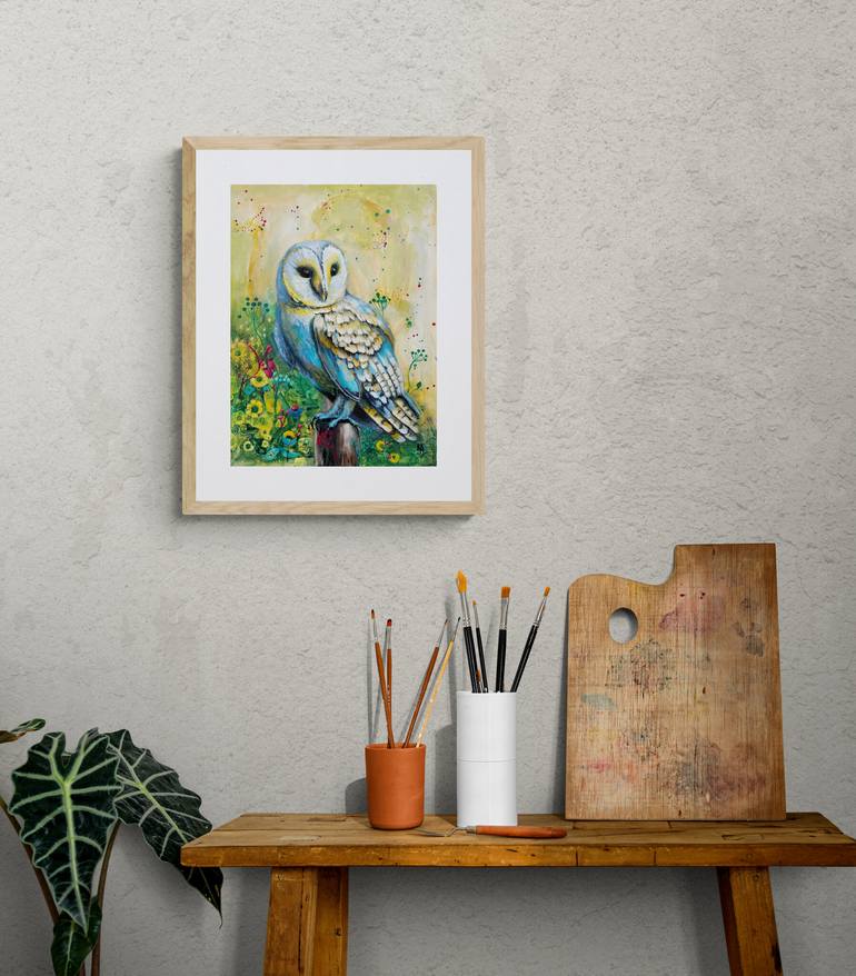Original Abstract Animal Painting by Natalie Aleksejeva