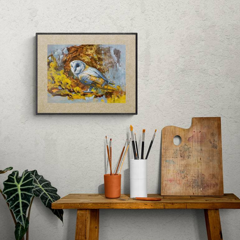 Original Abstract Animal Painting by Natalie Aleksejeva