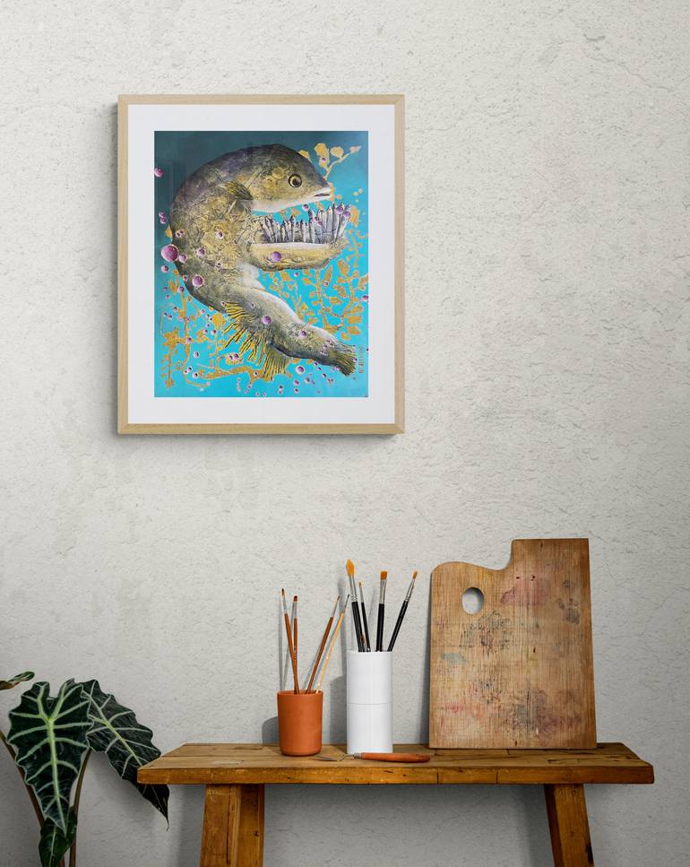 Original Abstract Animal Painting by Natalie Aleksejeva