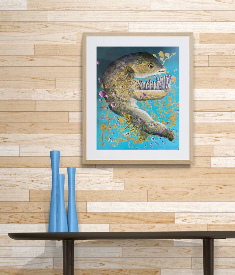 Original Abstract Animal Painting by Natalie Aleksejeva
