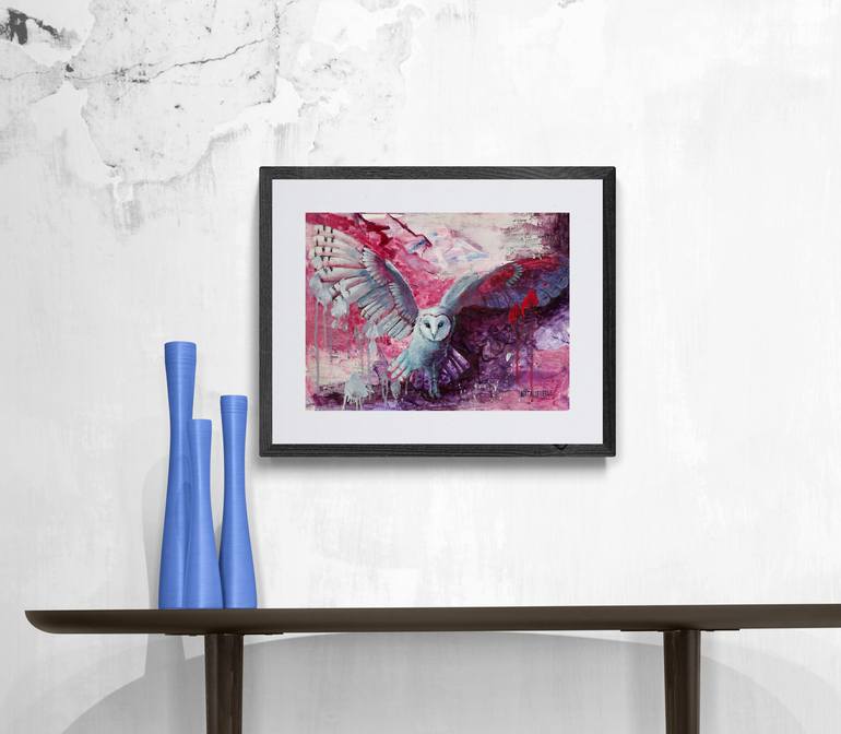 Original Abstract Animal Painting by Natalie Aleksejeva