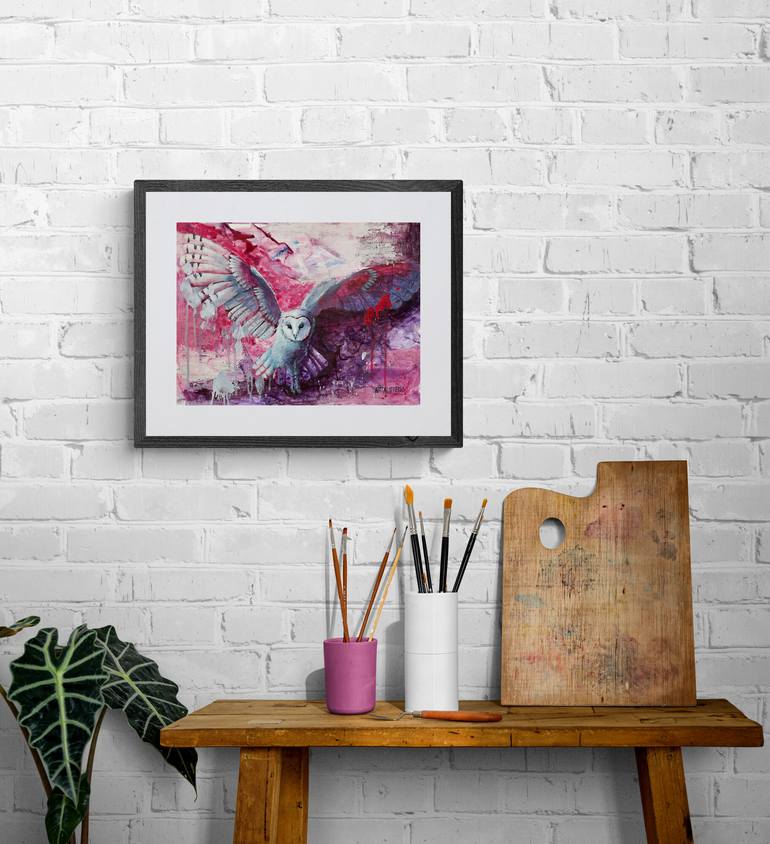 Original Abstract Animal Painting by Natalie Aleksejeva
