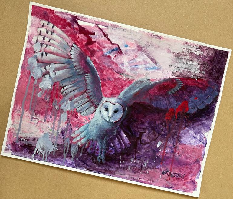 Original Abstract Animal Painting by Natalie Aleksejeva