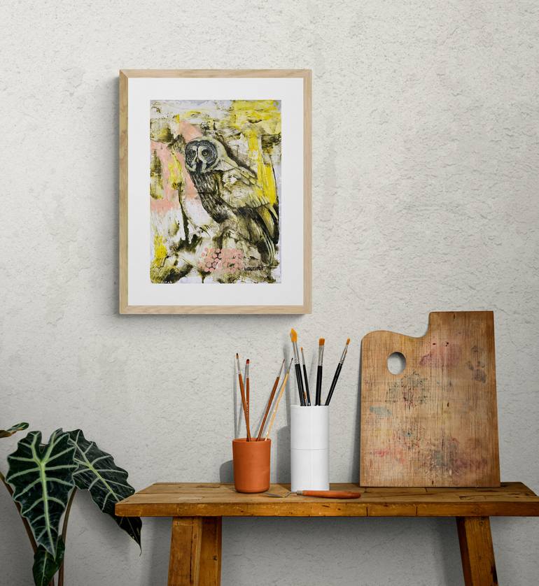 Original Abstract Animal Painting by Natalie Aleksejeva