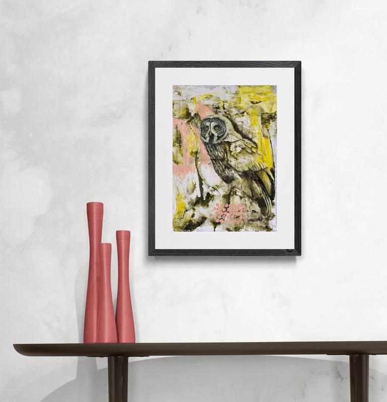 Original Abstract Animal Painting by Natalie Aleksejeva
