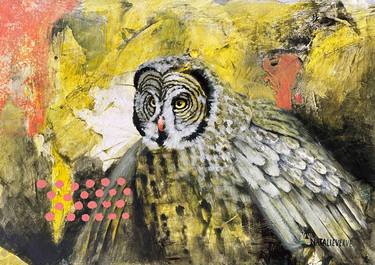 Saatchi Art Artist Natalie Aleksejeva; Paintings, “Great Grey owl. 2” #art