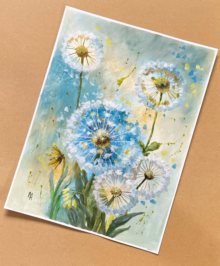 Original Floral Painting by Natalie Aleksejeva