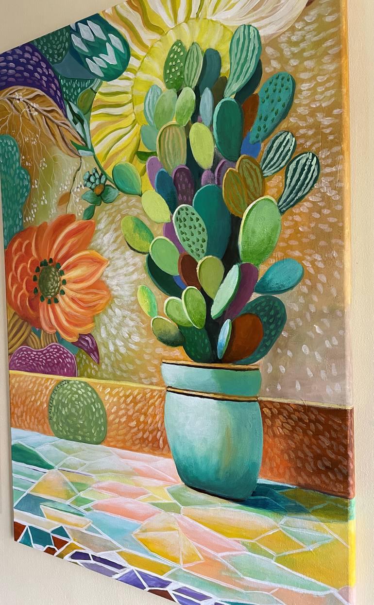 Original Abstract Still Life Painting by Natalie Aleksejeva