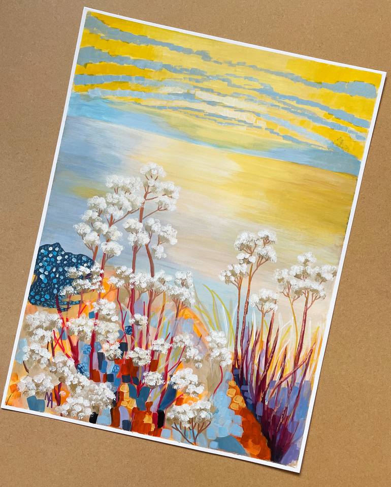 Original Abstract Landscape Painting by Natalie Aleksejeva