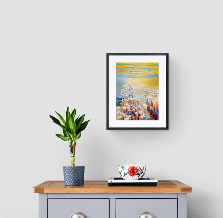 Original Abstract Landscape Painting by Natalie Aleksejeva