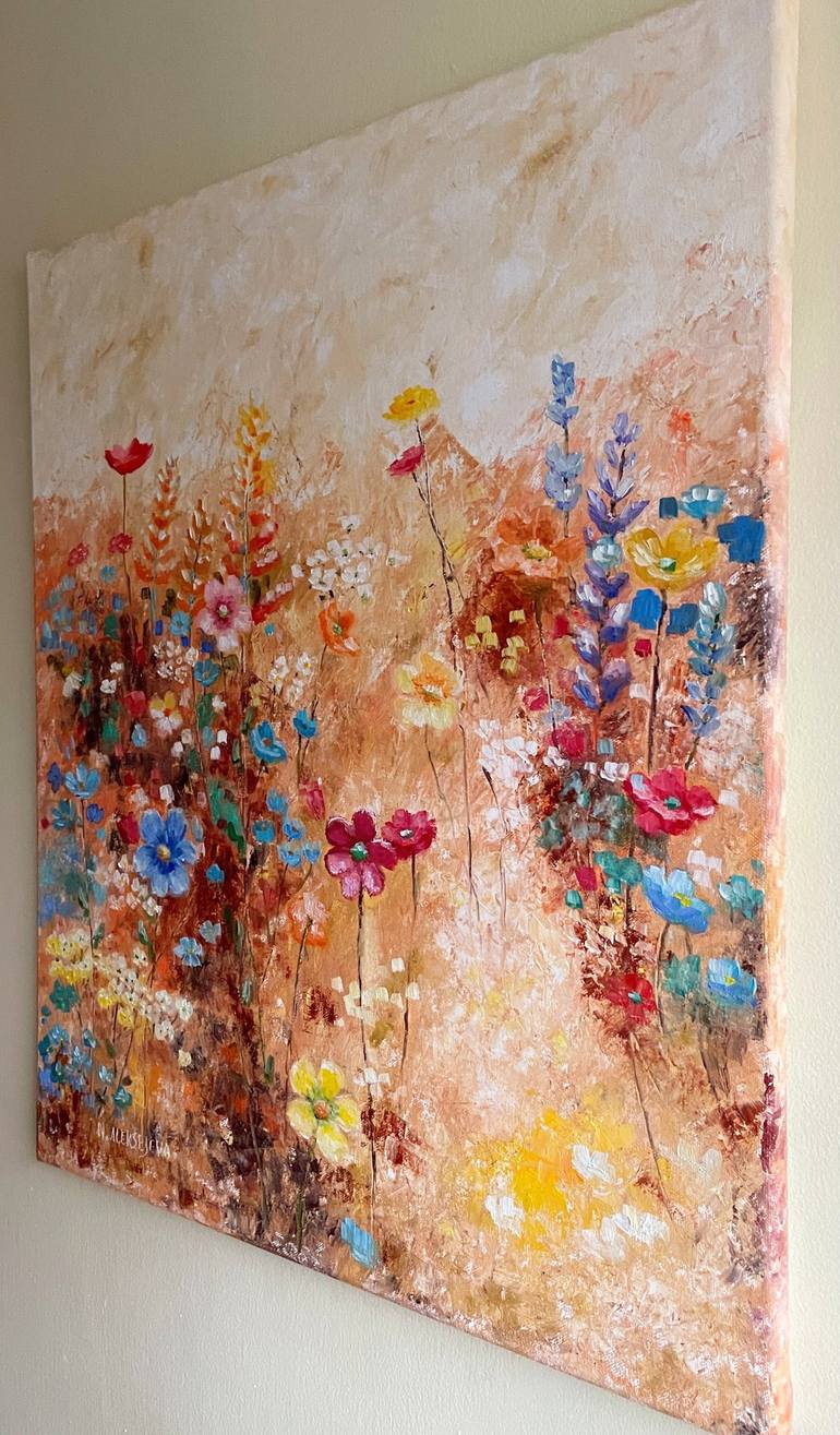 Original Abstract Landscape Painting by Natalie Aleksejeva