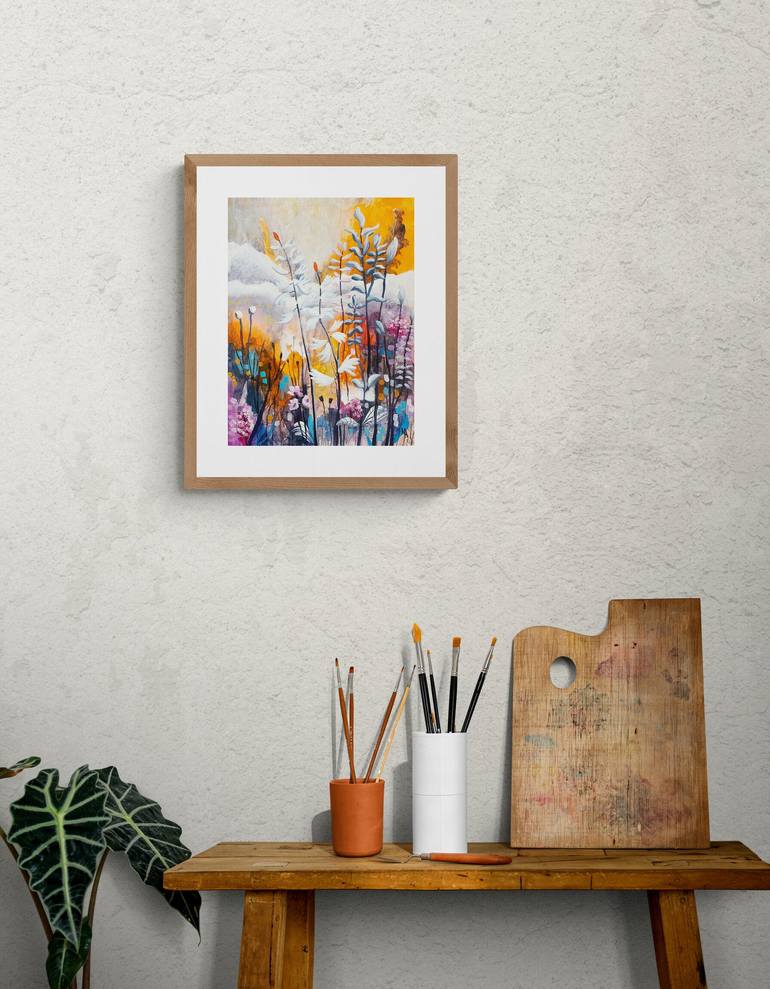 Original Abstract Landscape Painting by Natalie Aleksejeva