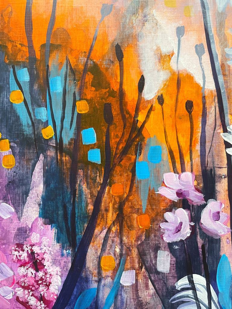 Original Abstract Landscape Painting by Natalie Aleksejeva