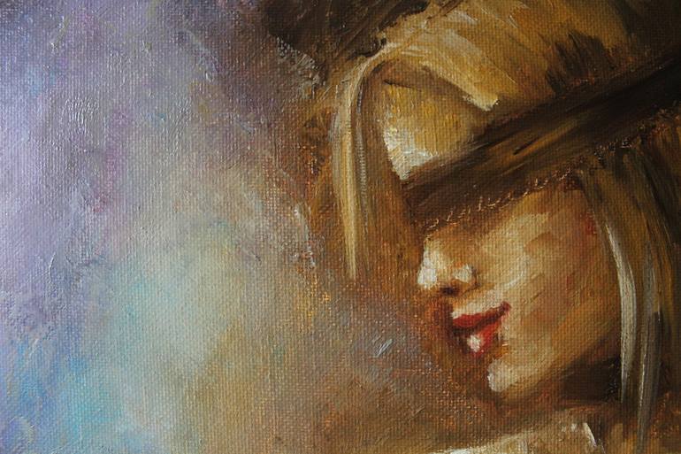 Original Fine Art Women Painting by Natalie Aleksejeva