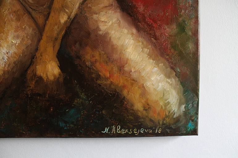 Original Figurative Women Painting by Natalie Aleksejeva