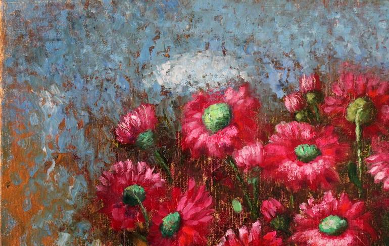 Original Impressionism Floral Painting by Natalie Aleksejeva