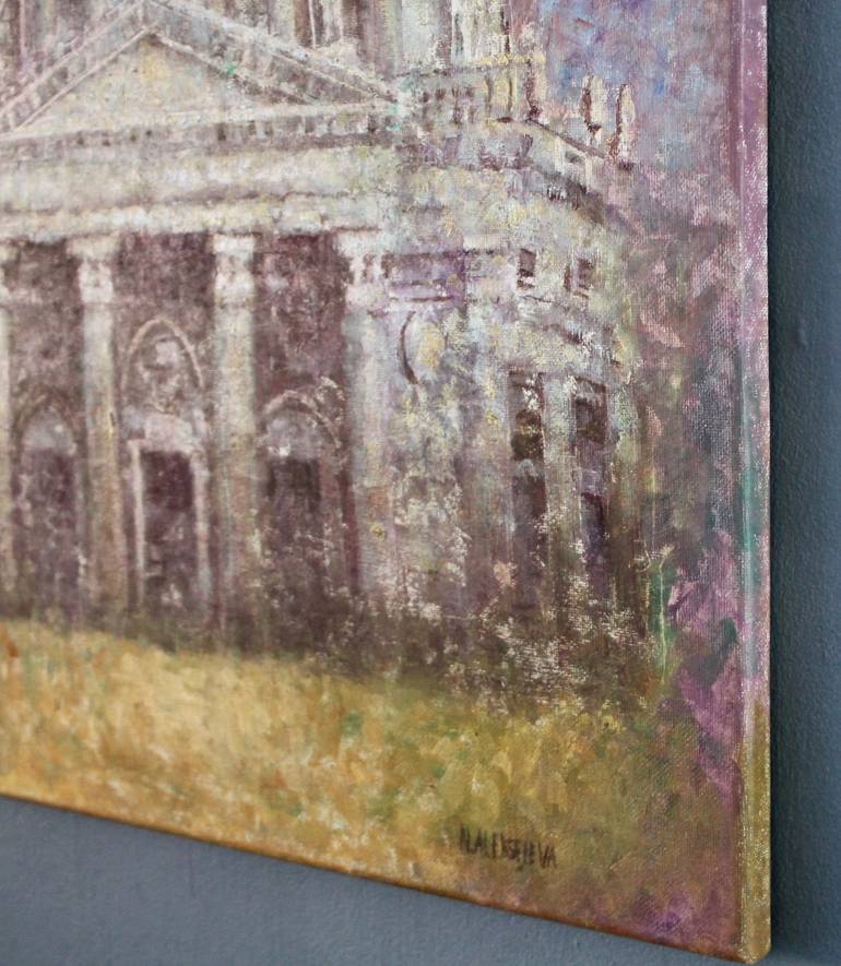 Original Impressionism Architecture Painting by Natalie Aleksejeva