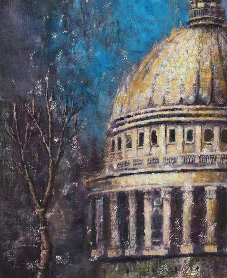 Original Impressionism Architecture Painting by Natalie Aleksejeva