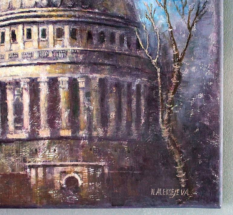 Original Impressionism Architecture Painting by Natalie Aleksejeva