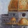 This listing is for my original painting:
“Cathedral of Santa Maria del Fiore.Italy”


materials:
  Oil painting on linen canvas.

canvas type:
 High quality thin stretched canvas

measures:
 22” x 18’, 0.8” deep 
 (55 x 46 cm, 2 cm deep)

This painting has the initials of the artist in the lower right corner.
Signed and dated certificate of authenticity (COA) is attached.
The sides of the canvas are painted.
This painting is finished with satin varnish for protection.
