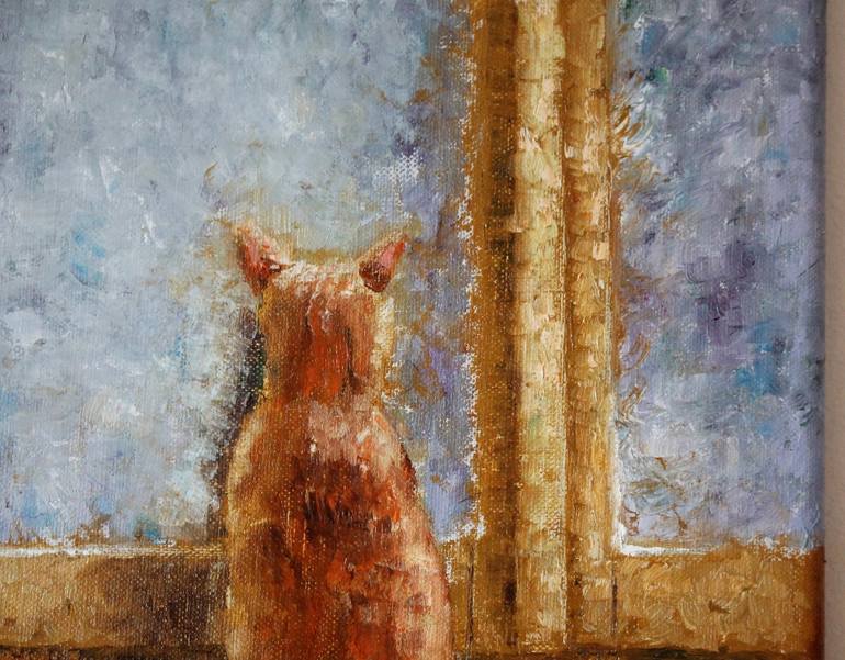 Original Impressionism Animal Painting by Natalie Aleksejeva