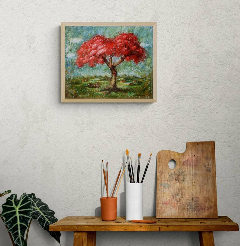 Original Tree Painting by Natalie Aleksejeva