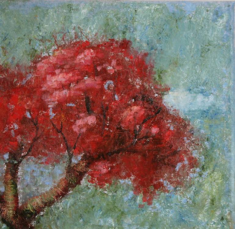 Original Impressionism Tree Painting by Natalie Aleksejeva