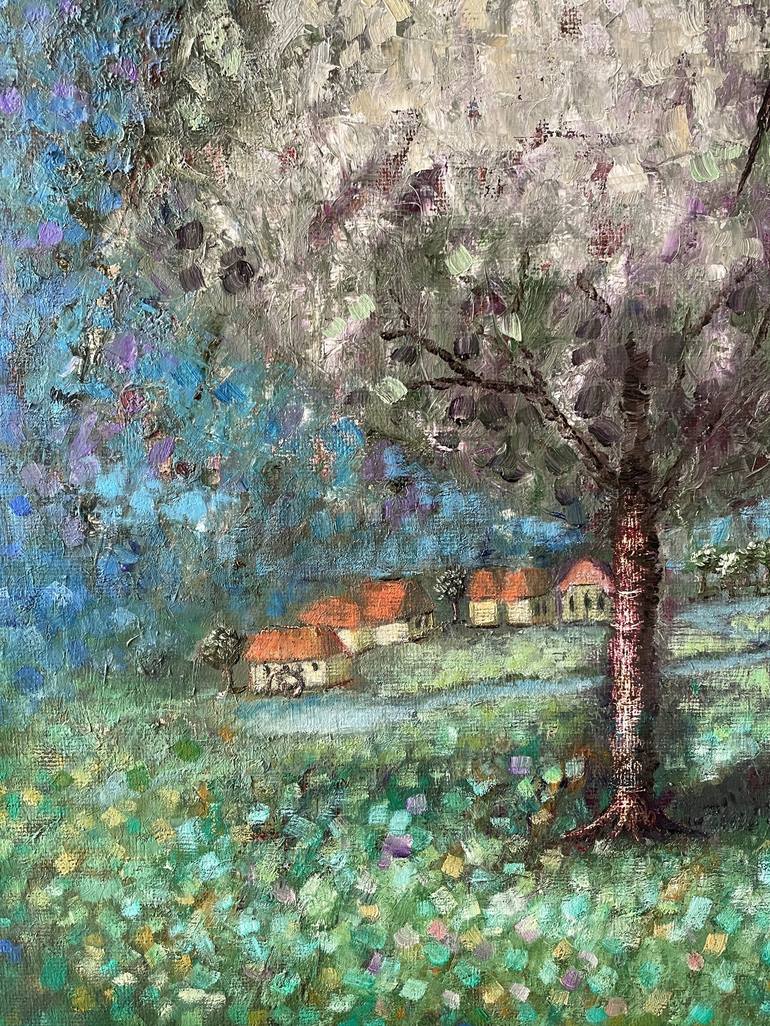 Original Impressionism Nature Painting by Natalie Aleksejeva