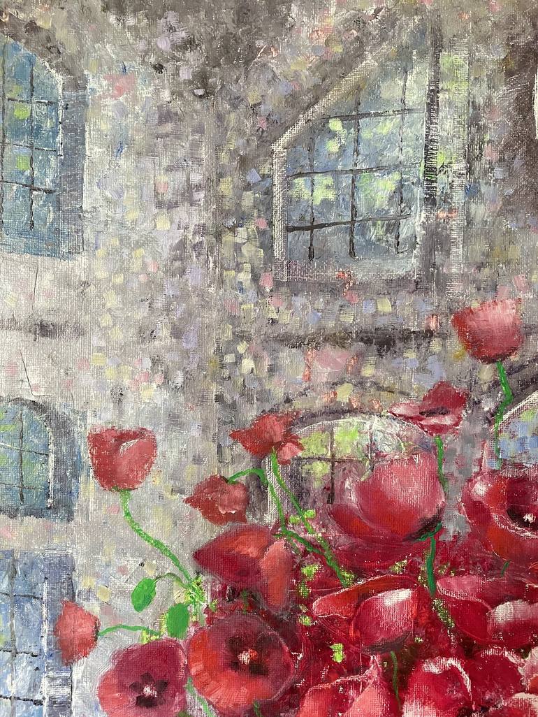Original Impressionism Floral Painting by Natalie Aleksejeva
