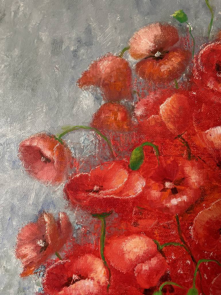 Original Impressionism Floral Painting by Natalie Aleksejeva