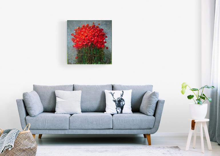 Original Impressionism Floral Painting by Natalie Aleksejeva