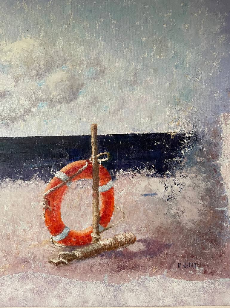 Original Impressionism Seascape Painting by Natalie Aleksejeva