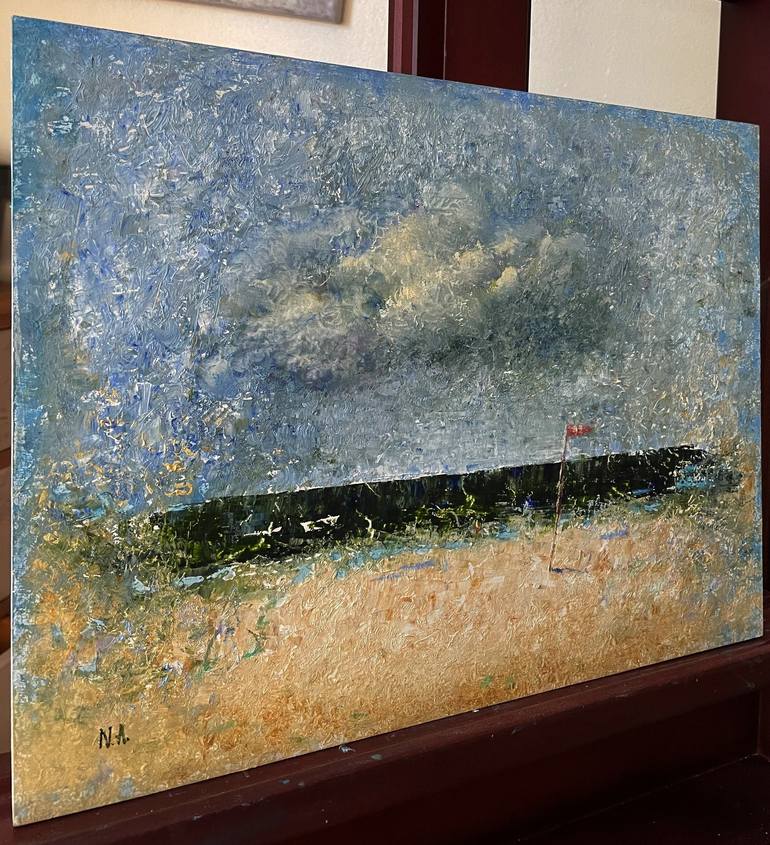 Original Impressionism Seascape Painting by Natalie Aleksejeva